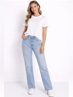 H&M L.O.G.G. Women’s Blue Jeans Size 30x29 Straight Leg Denim Classic Fit